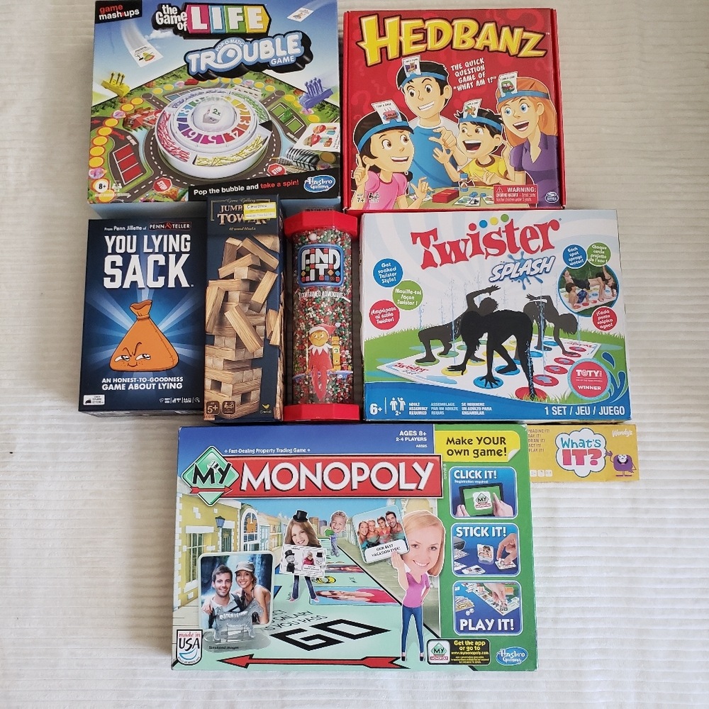 7 Pk Hasbro Family Game Set